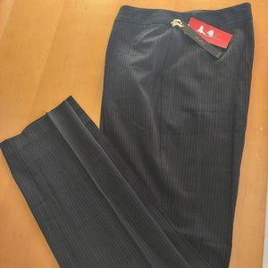 Tape Measure Stretch Black Pinstripe Trousers size 14